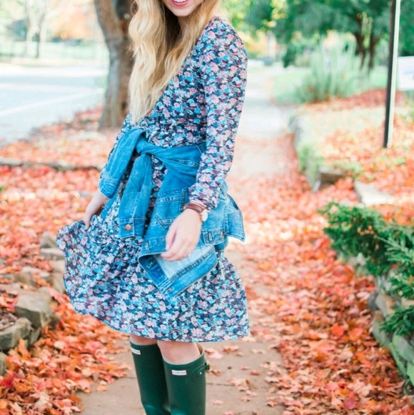 J. Crew Multicolor Floral Long Sleeve Dress - Picture 4 of 14